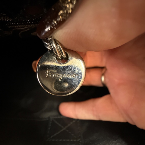 EUC Salvatore Feragamo Black Leather Tote w\COA - Picture 15 of 16